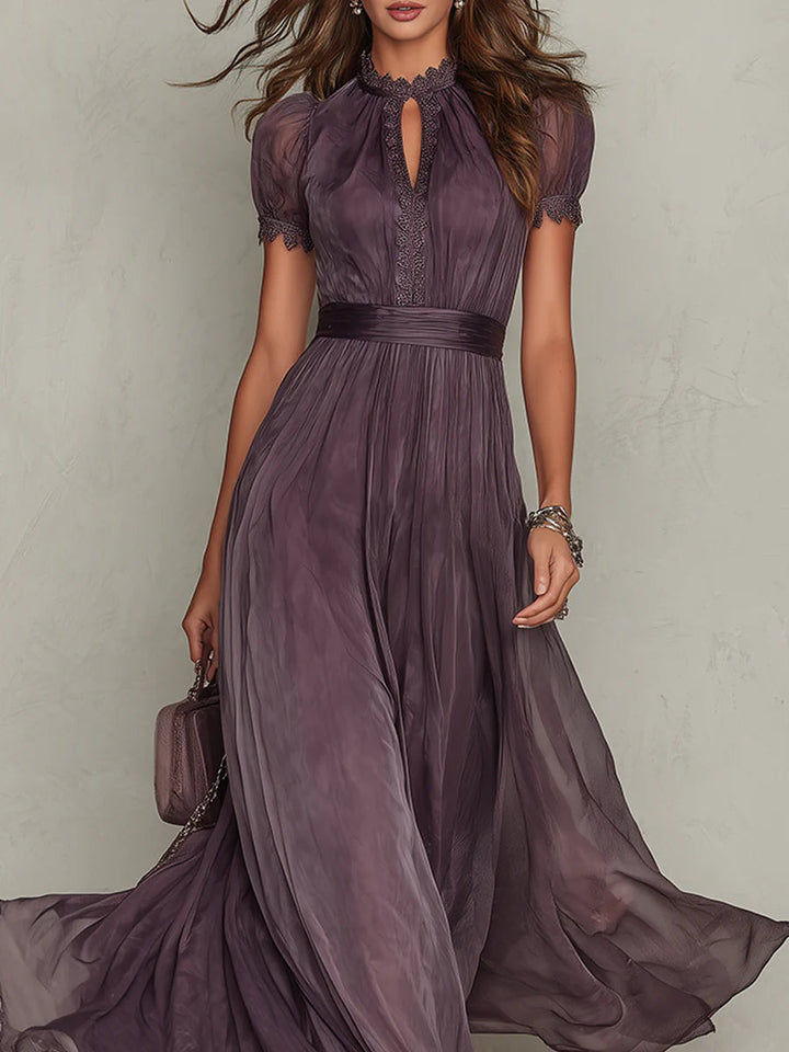 Schickes, fließendes Damen Maxikleid im Vintage-Stil. Perfekt als Freizeit-, Party- oder elegantes Sommerkleid.