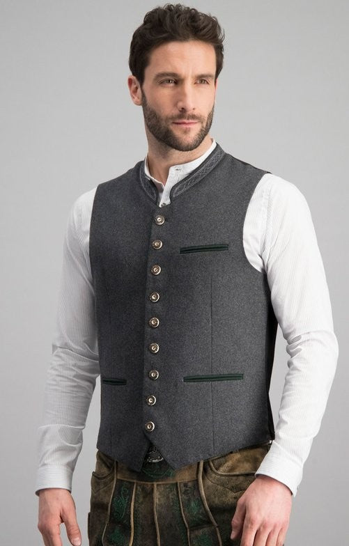 Elegantes Herren-Gilet 'Maxim', klassisch-moderner Schnitt. Perfekt für stilvolle Business- & Casual-Outfits.