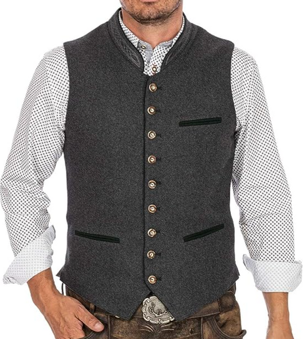 Stilvolles Herren-Gilet 'Maxim' mit modernem Touch. Verleiht Herren-Kleidung Eleganz & Komfort für jede Saison.