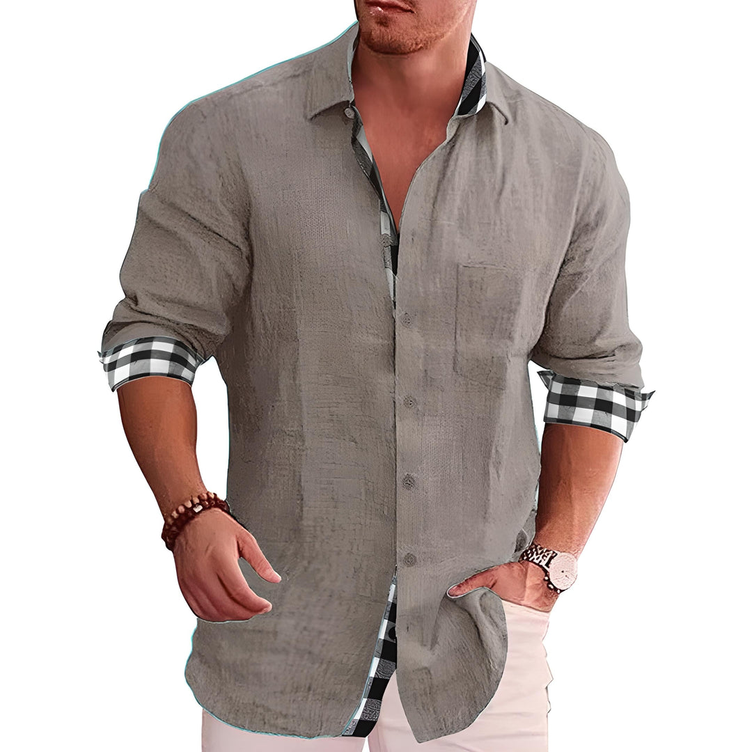 Stylisches Herren Winter-Hemd, elegant und bequem, langärmlig für Business-Meetings oder legere Anlässe.