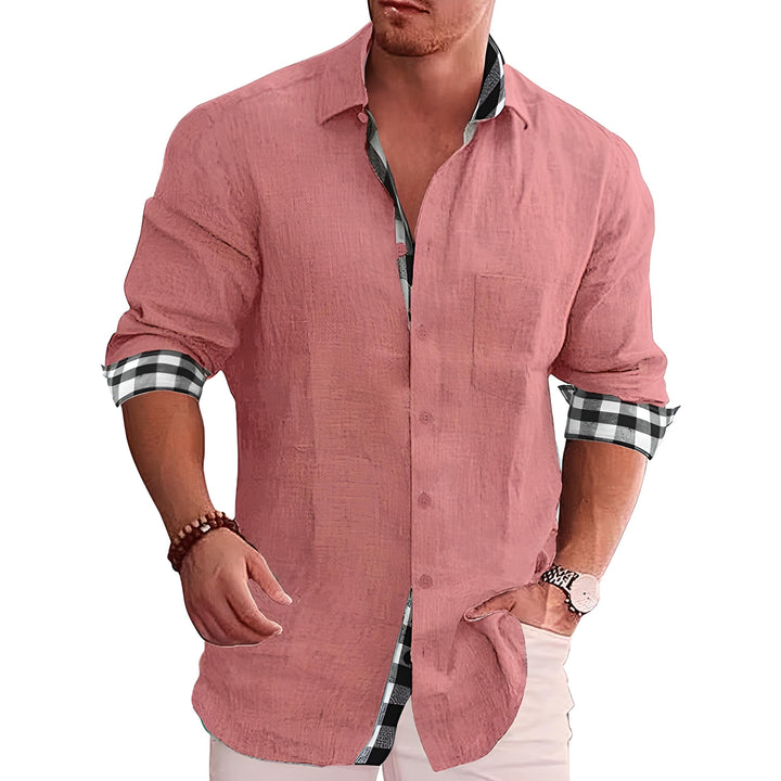 Elegantes Herren Hemd mit modernem Design, langärmlig, hoher Tragekomfort, ideal für Business & Freizeit.