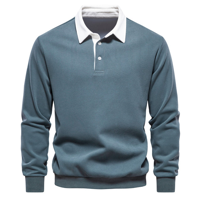 Bequemes Herren Langarm Poloshirt, vielseitig kombinierbar für jeden Anlass. Elegant & modisch.