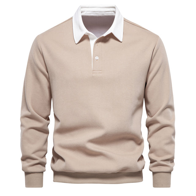 Herren Langarm Poloshirt, klassisch & elegant. Ideales Oberteil für Business Casual & stilvolle Freizeit.