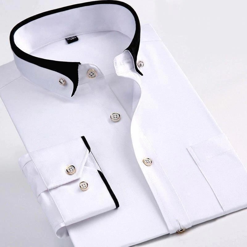 Stilvolles Herren Langarmhemd. Bequemes Frühlingshemd für Freizeit und elegante Herrenbekleidung.