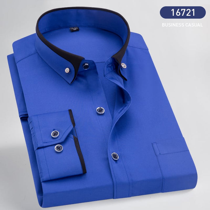 Hochwertiges Langarmhemd für Herren. Elegante Freizeitmode und smartes Oberteil für jeden Anlass im Frühling.