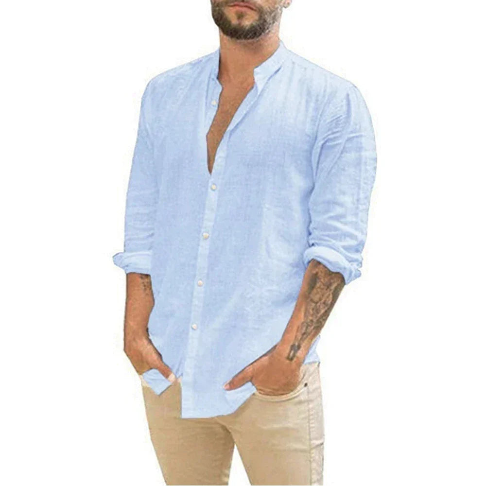 Stilvolles, atmungsaktives Herrenhemd. Perfekt für elegante Freizeit-Looks & Geschäftstermine an warmen Tagen.
