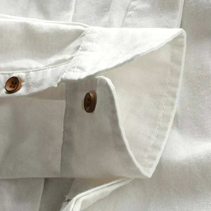 Herren-Freizeithemd im traditionellen japanischen Stil, langärmlig, für einen modischen Smart Casual Look.