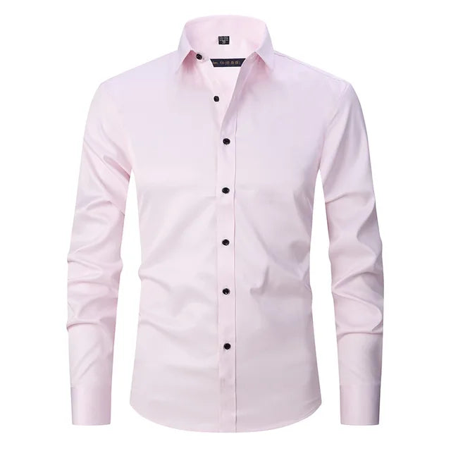 Modisches Slim Fit Herren-Hemd, knitterfrei, dehnbar und elegant, ein Must-have für Ihre Garderobe.
