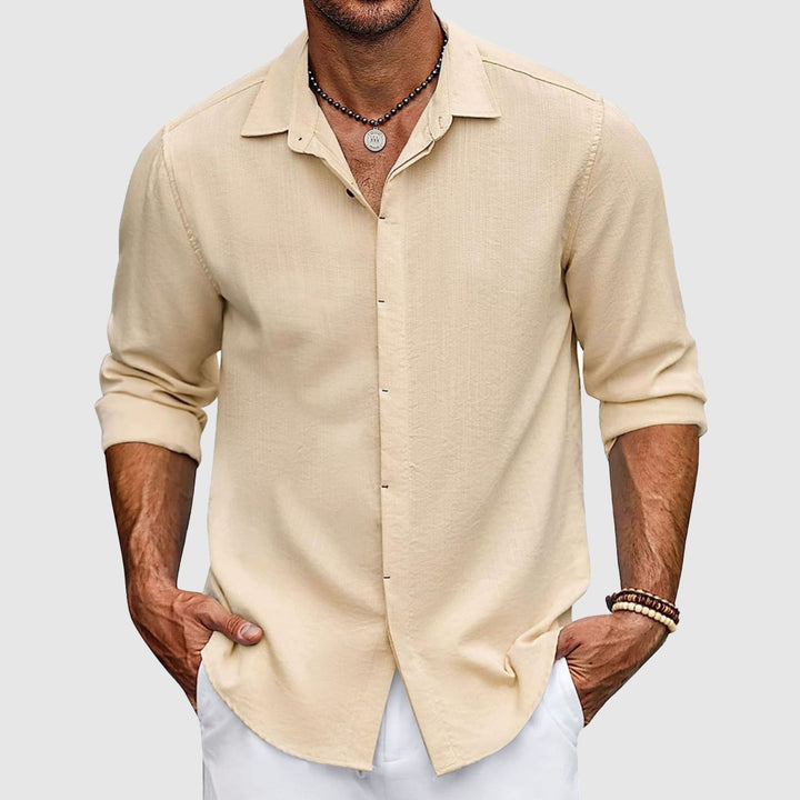 Leichtes, elegantes Herrenhemd für Business Casual Outfits oder stilvolle Sommer-Events. Atmungsaktiv.