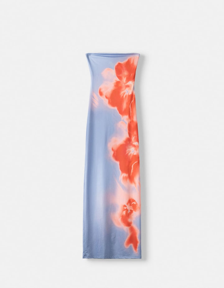 Sommerliches Damen Maxikleid ohne Träger, elegant und bequem für Strandtage oder Abendveranstaltungen.