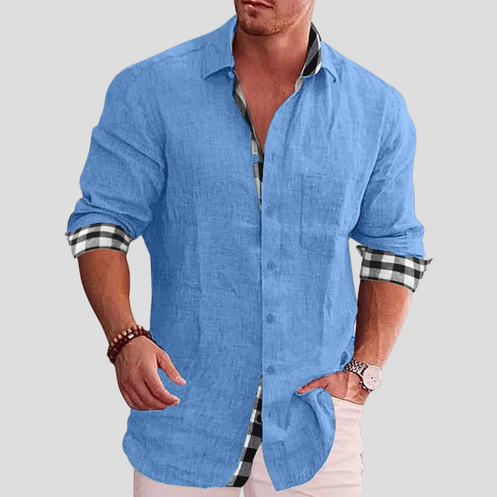 Modernes Businesshemd Connor, Regular Fit Langarmhemd. Klassische Knopfleiste für elegante Herrenmode.