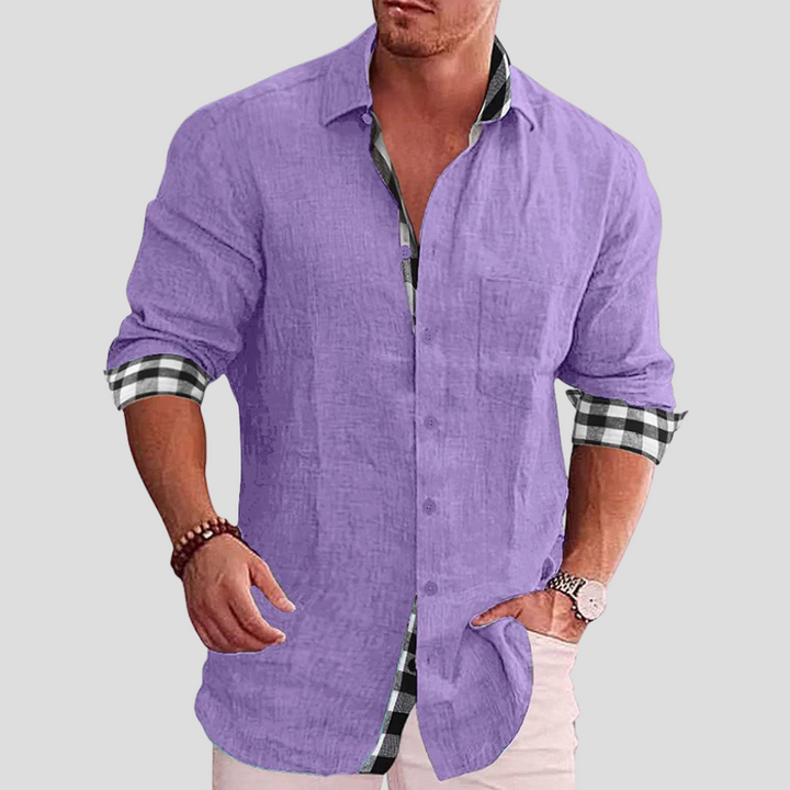 Klassisches Männerhemd Connor, Regular Fit. Elegantes Langarmhemd mit Knopfleiste für stilvolle Herrenmode.
