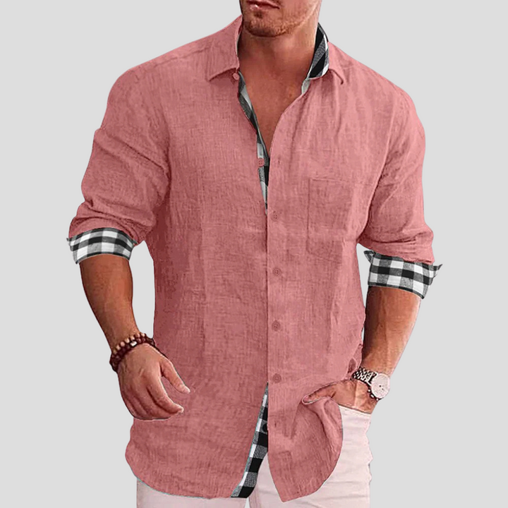 Komfortables Männer Langarmhemd Connor, Regular Fit. Stilvolles Freizeithemd mit Knopfleiste für entspannte Looks.
