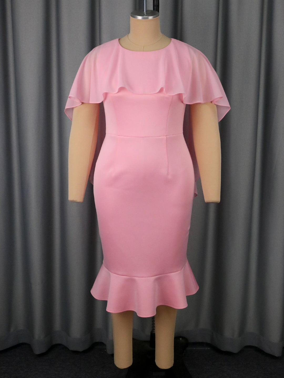 Rosa Damen Abendkleid, elegant & festlich, mit schwingendem Saum, ideal für Hochzeitsgäste und besondere Anlässe.