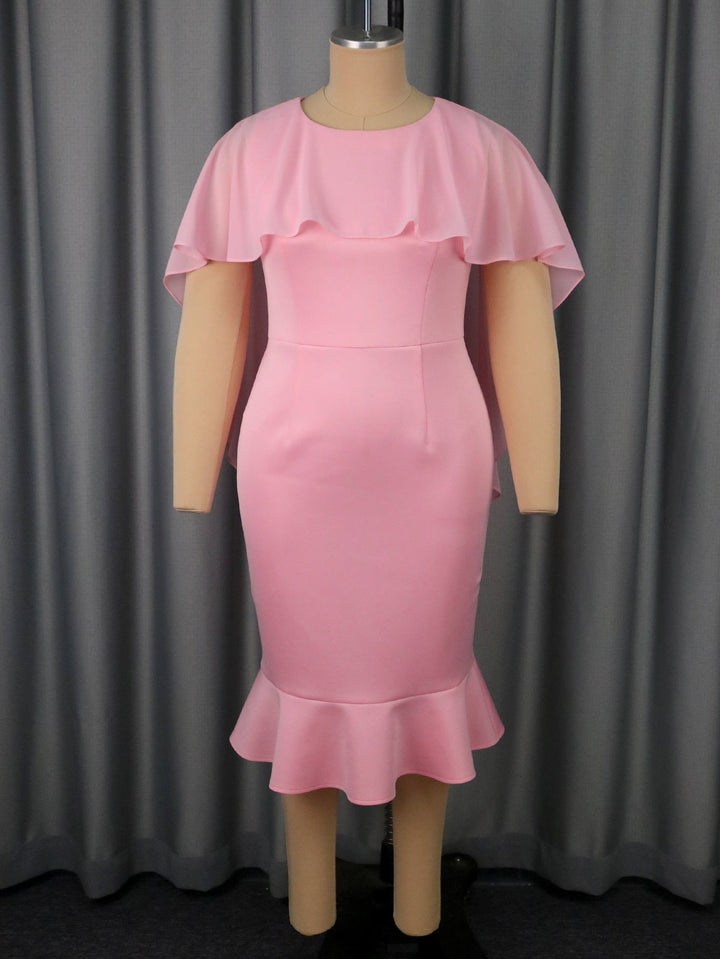 Rosa Damen Abendkleid, elegant & festlich, mit schwingendem Saum, ideal für Hochzeitsgäste und besondere Anlässe.