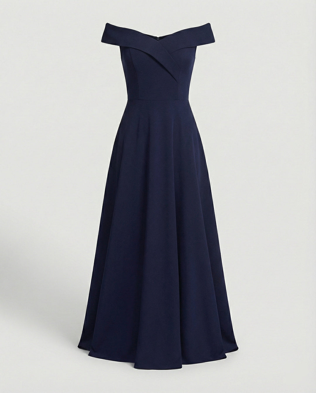 Festliches Damen Abendkleid, Off-Shoulder, langer Schnitt, elegant & modern, ideal für Gala & Hochzeit.