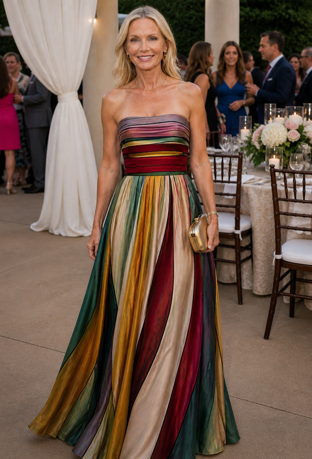 Modisches trägerloses A-Linien-Kleid für Damen, ideal als Sommer-, Abend- oder Freizeitkleid; schick & bequem.