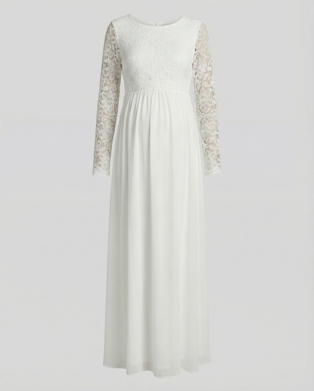 Stilvolles Umstandskleid mit langen Ärmeln, elegantes Abendkleid für Damen, perfekt für Mutterschaft und Festlichkeiten.