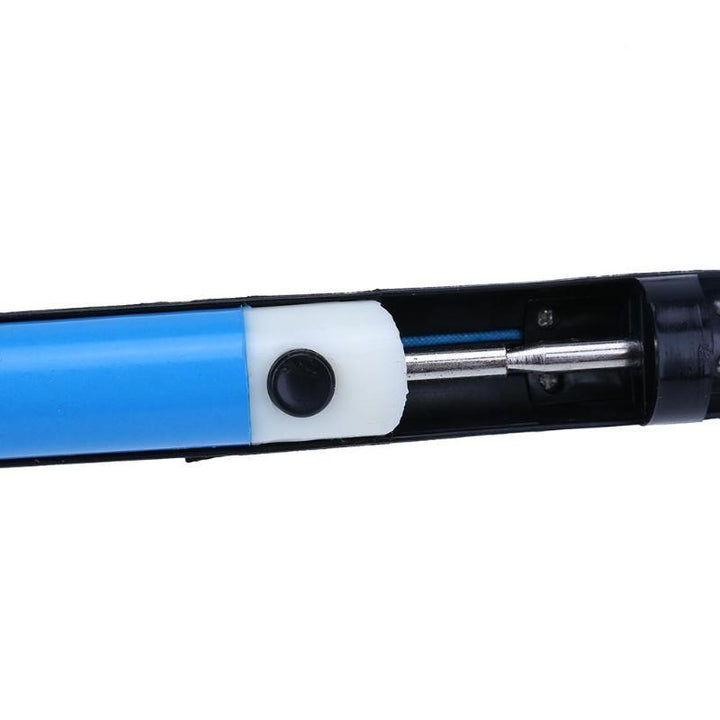 Robuste elektrische Entlötpumpe mit EU-Stecker, unverzichtbares Präzisionswerkzeug für Hobbyelektronik und Profis.