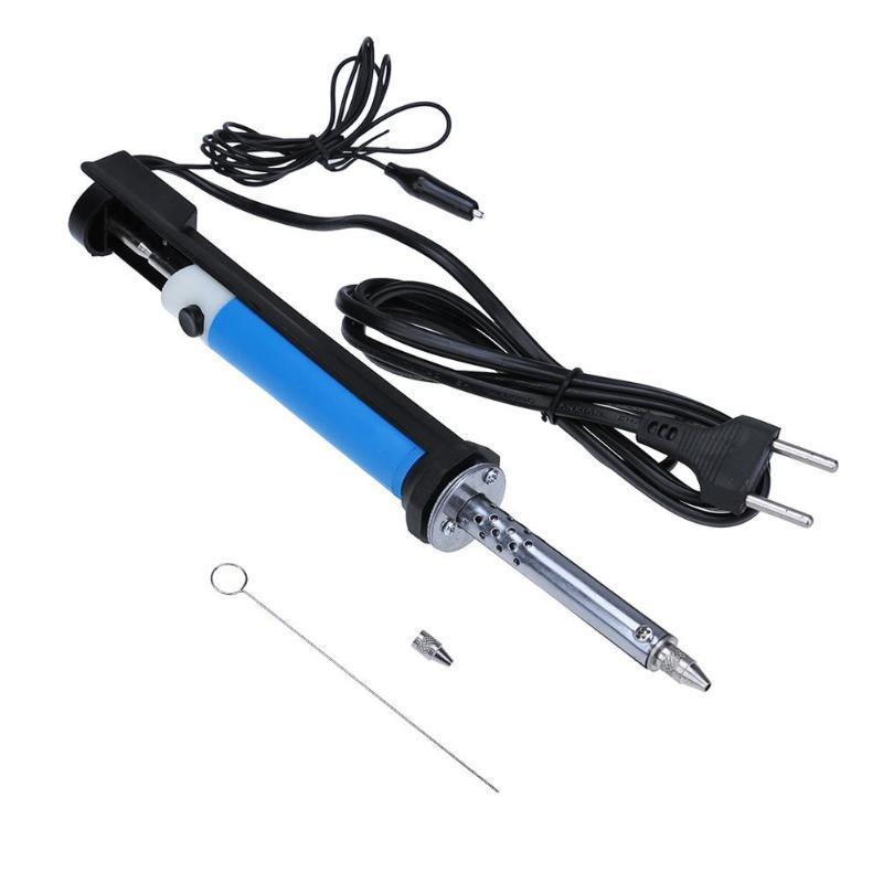 Elektrische Entlötpumpe mit EU-Stecker für müheloses Entfernen von Lot bei Elektronik-Reparaturen und Lötarbeiten.