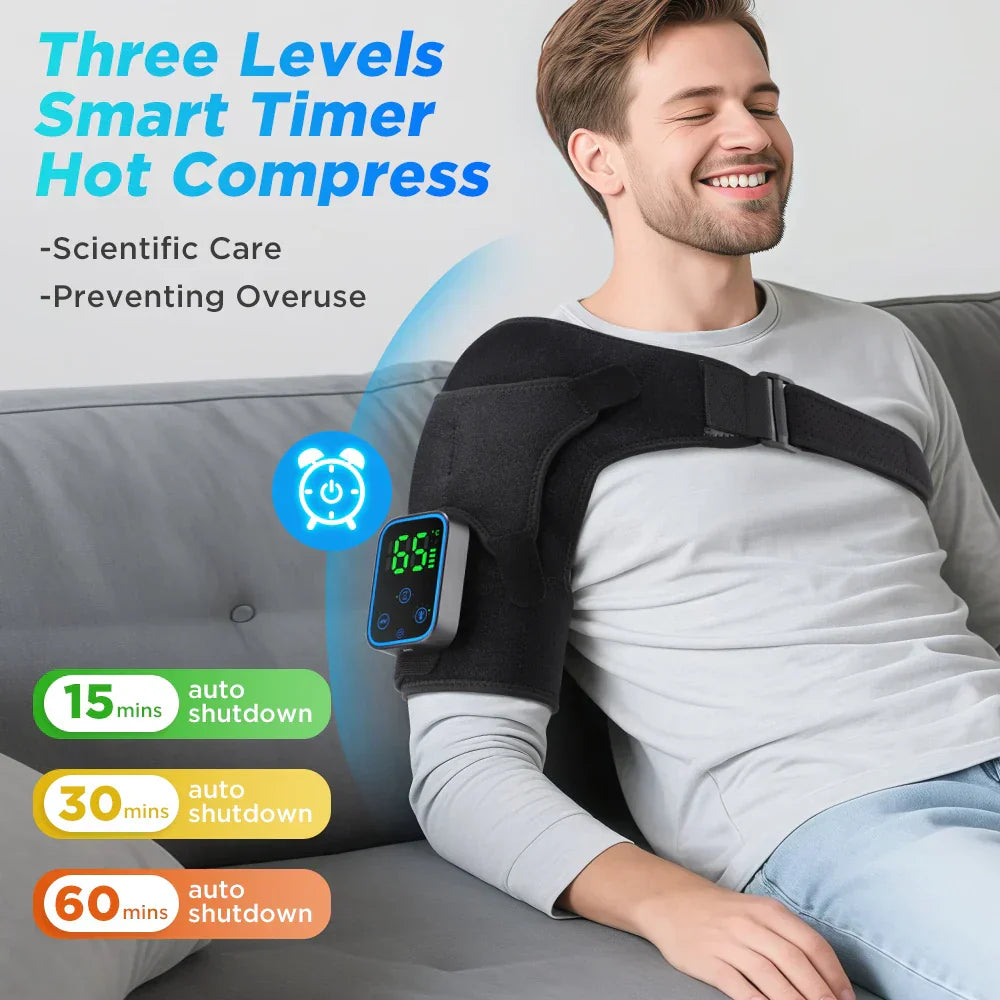 Unisex Knie-Massager elektrisch mit App-Steuerung, Wärme & Vibration. Effektive Schmerzlinderung am Knie.