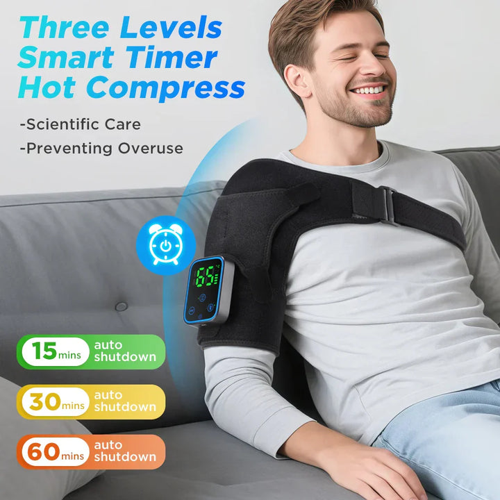 Unisex Knie-Massager elektrisch mit App-Steuerung, Wärme & Vibration. Effektive Schmerzlinderung am Knie.