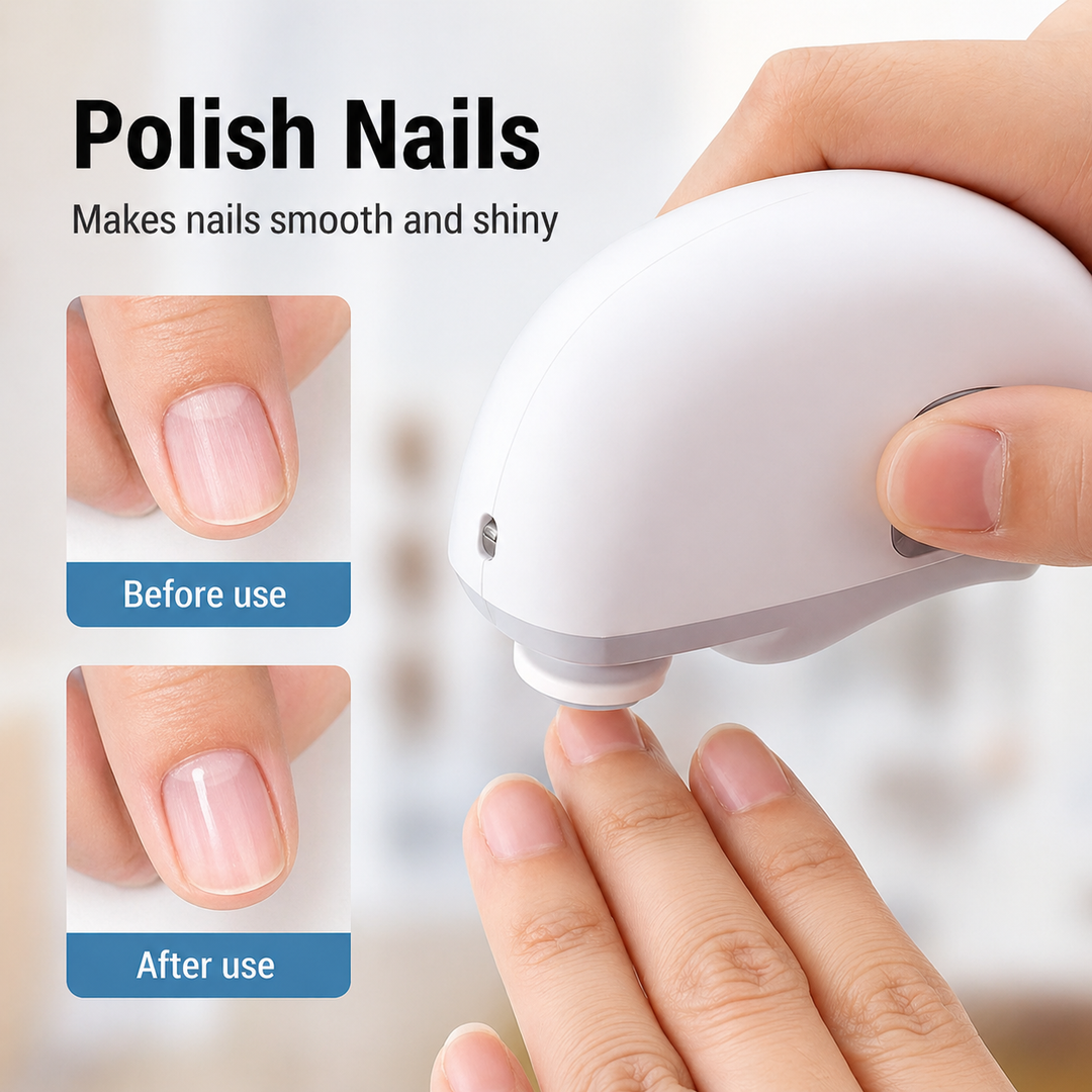 USB-wiederaufladbarer elektrischer Damen-Nagelknipser. Automatisches Schneiden, Feilen & Polieren. Schnelle Maniküre.