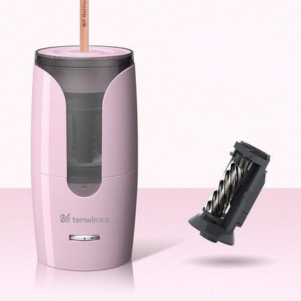 Elektrischer Bleistiftspitzer für Schul- & Bürobedarf, automatisch & sicher für alle gängigen Bleistifte & Farbstifte.