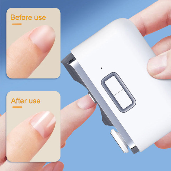 Elektrischer Nageltrimmer für präzise und sanfte Fußnagelpflege. Ideal für eine bequeme und sichere Pediküre.