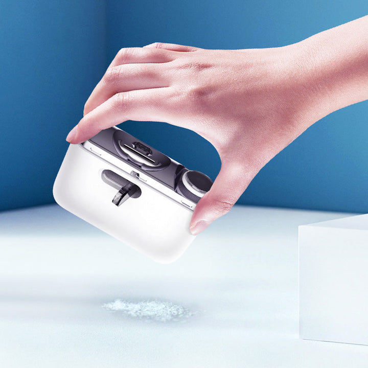 Automatischer elektrischer Fußnagelknipser. Perfekt für Menschen mit eingeschränkter Mobilität. Sichere Pediküre.