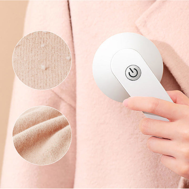 Nachhaltiger, wiederaufladbarer Fusselentferner mit USB für langanhaltende Kleiderpflege.
