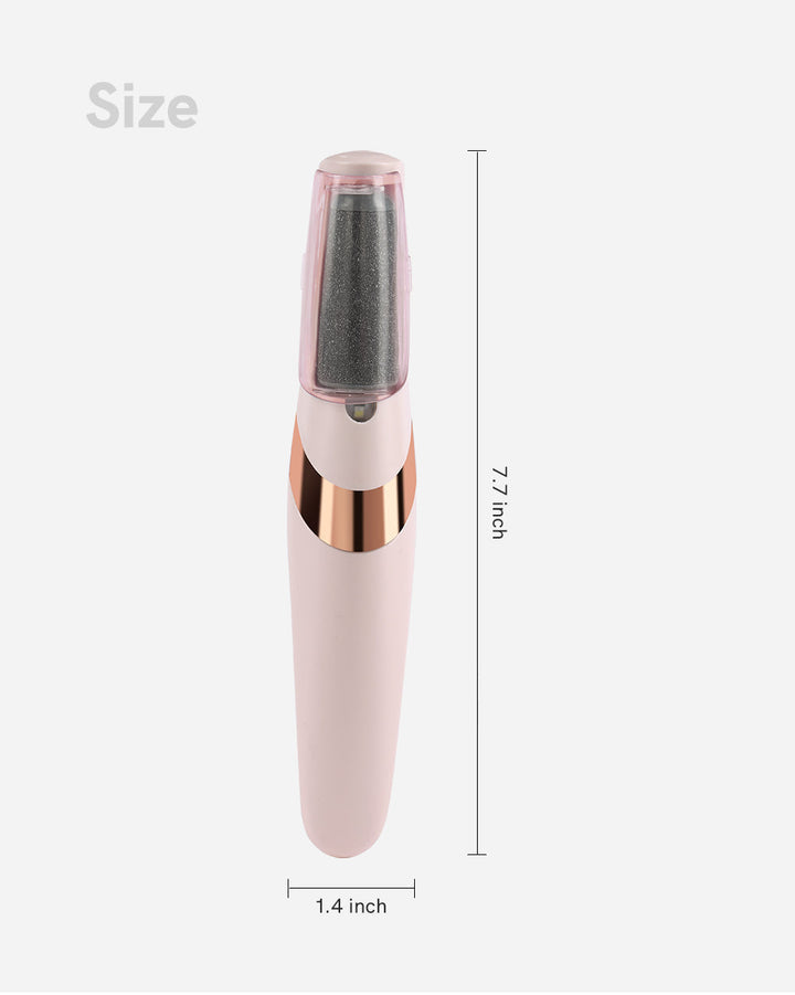 Ergonomischer, wiederaufladbarer Hornhautentferner für schmerzfreie Fußpflege und weiche Haut.