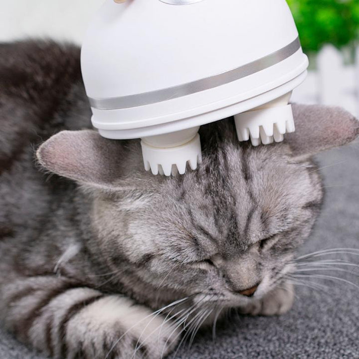 Elektrischer Katzenmassager für Entspannung & Wohlbefinden, ergonomisches Design zur Tierpflege.