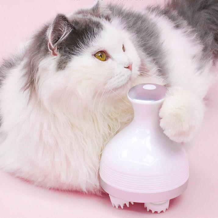 Detailansicht des ergonomischen Katzenmassagegeräts aus Silikon für die tägliche Haustierpflege.