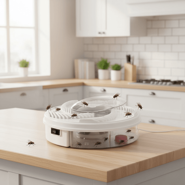 Chemiefreie, sichere Mückenfalle für die Familie in Küche oder Wohnung. USB Insektenschutz für Kinder & Haustiere.