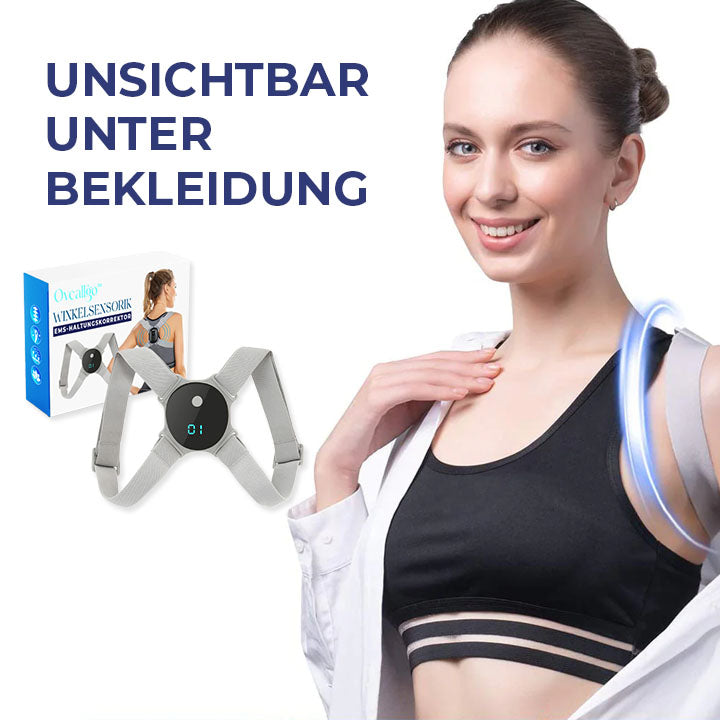 Der EMS Haltungstrainer hilft bei der Schmerzprävention und fördert eine aufrechte Haltung im täglichen Leben.