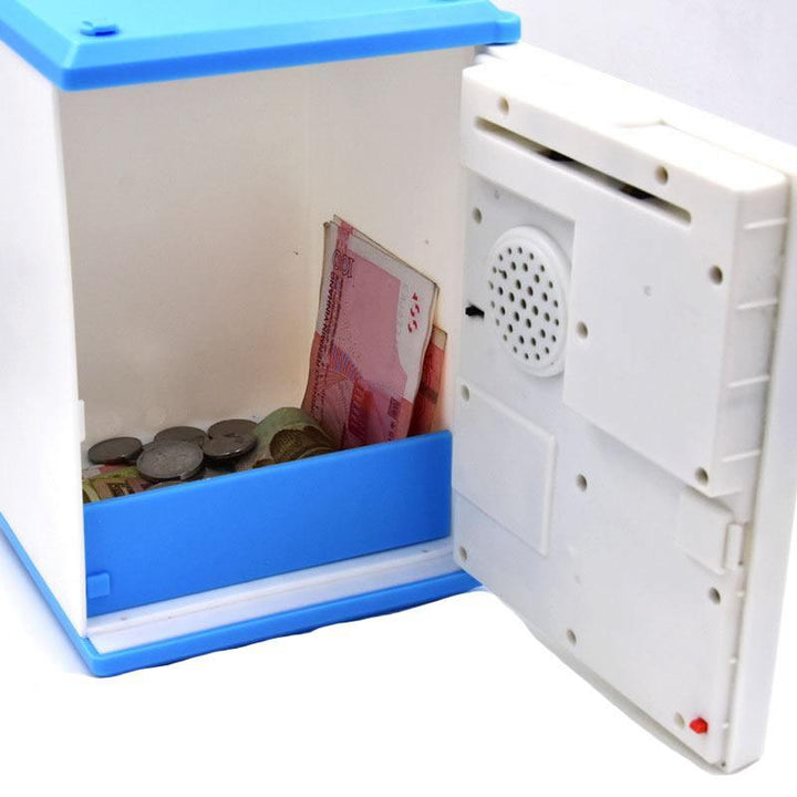 Interaktives elektronisches Sparschwein, das Kindern Finanzkompetenz spielerisch beibringt; mit PIN-Funktion.