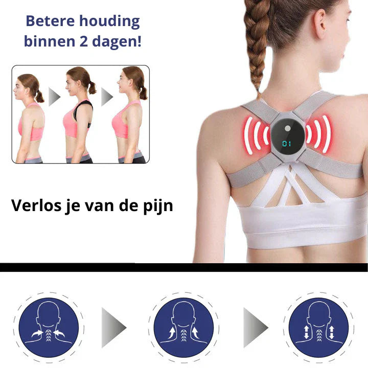 Vielseitiger EMS Haltungstrainer zur Muskelstimulation, für Haltungskorrektur und bessere Rückenstütze.