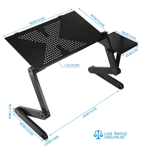 Benutzerfreundlicher Laptopständer verbessert die Sitzhaltung und reduziert Nackenschmerzen beim Arbeiten am PC.