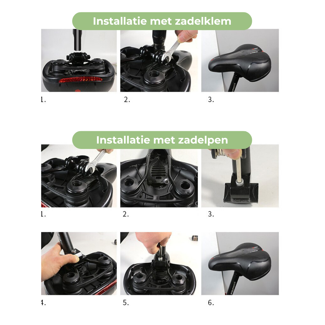 Sicherer Unisex-Fahrradsattel, ergonomisch geformt, mit Memoryschaum für maximalen Komfort beim Radfahren.