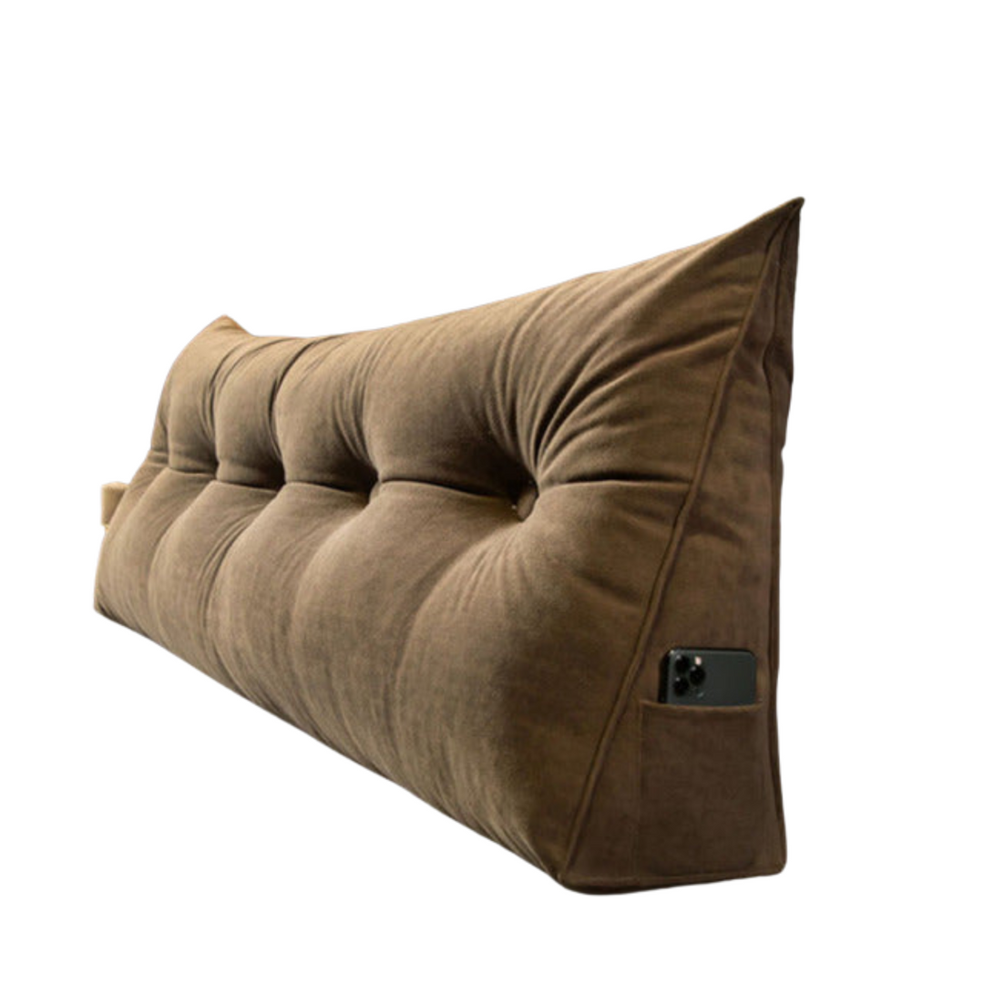 Ergonomisches Keilkissen fürs Bett mit Rücken- & Nackenstütze, ideal zum Lesen & Entspannen.