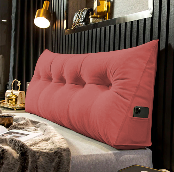 Keilkissen & Rückenkissen mit Nackenstütze für Bett, Lesekissen & Relaxkissen aus Baumwolle.