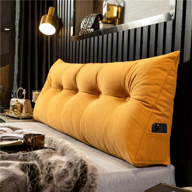 Vielseitiges Keilkissen: Rückenkissen, Lesekissen, Nackenstütze für Bett & Sofa. Baumwolle.