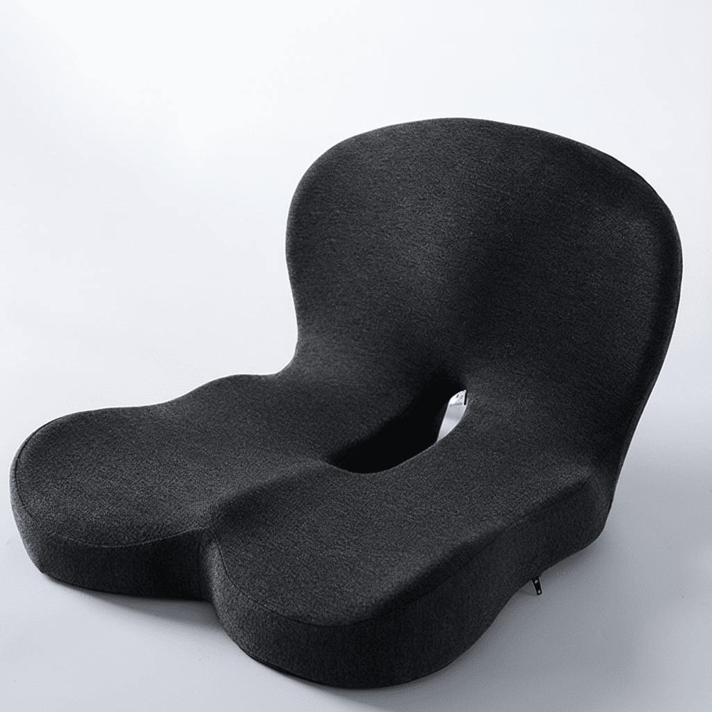 Rutschfestes ergonomisches Memory Foam Sitzkissen für stabilen Halt und verbesserten Sitzkomfort.