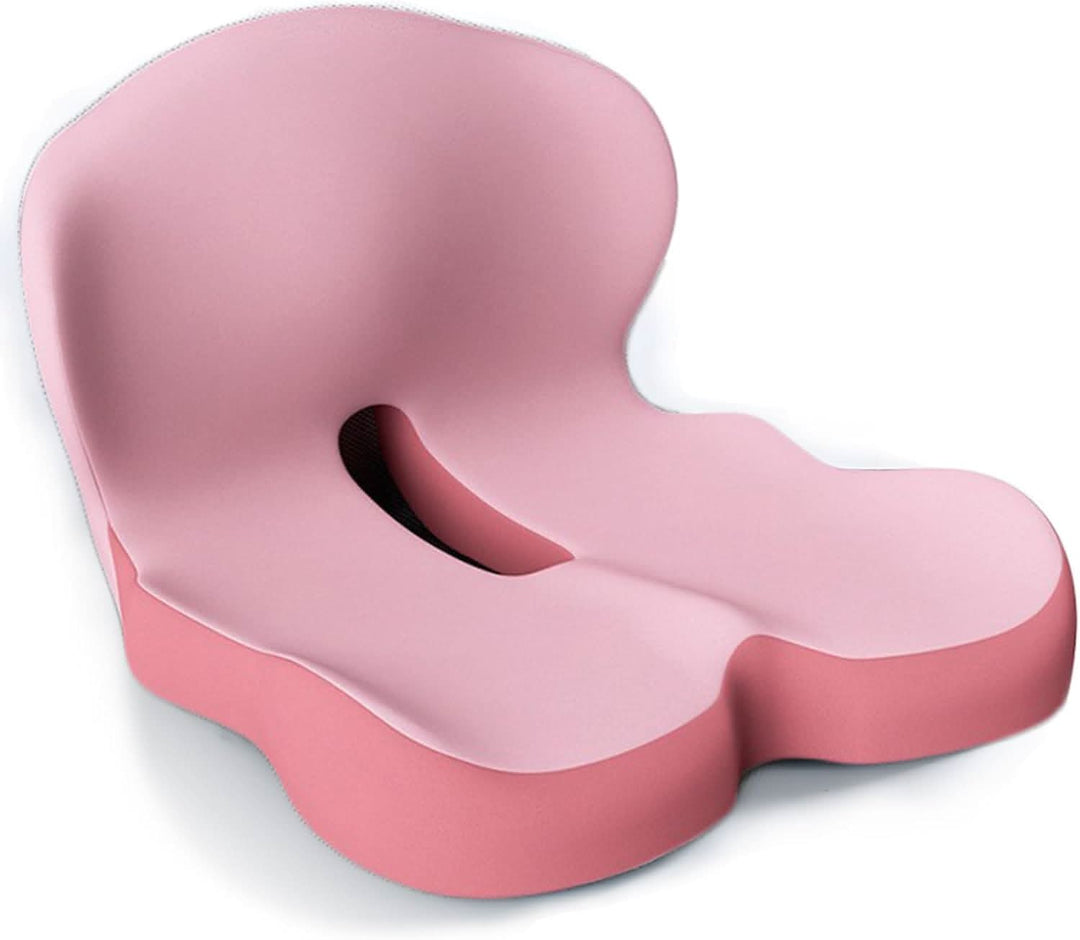 Druckentlastendes Memory Foam Sitzkissen lindert Rückenschmerzen und Beschwerden beim langen Sitzen.