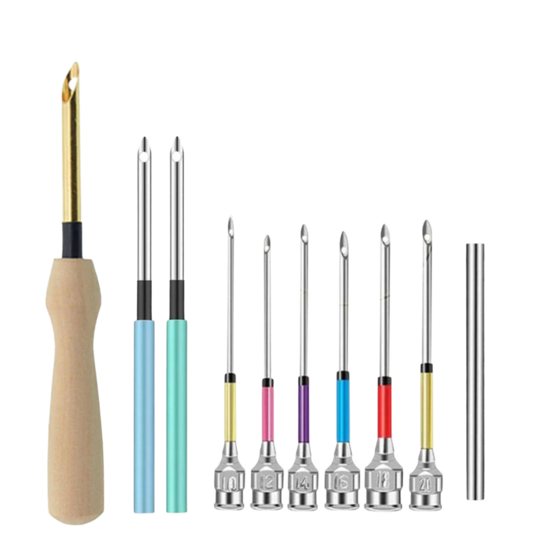 Ergonomisches Sticknadel Set aus Edelstahl für präzise Handarbeit & Komfort bei Näh- und Stickprojekten.