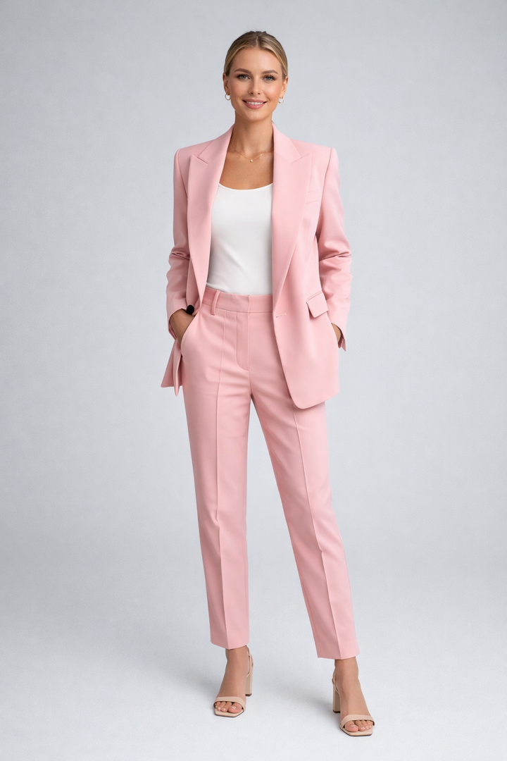 Professioneller Damen Hosenanzug. Eleganter Blazer & Hose für einen seriösen Business-Look.