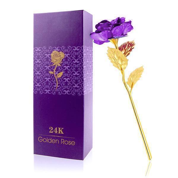 Die ewige 24K Goldfolien Rose, ein unvergängliches Luxusgeschenk für Damen und besondere Anlässe.