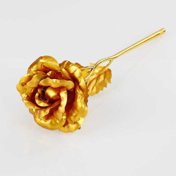 Ewige Gold Rose als stilvolle Dekoration, 24K Goldfolie, perfektes Geschenk für Damen & besondere Momente.