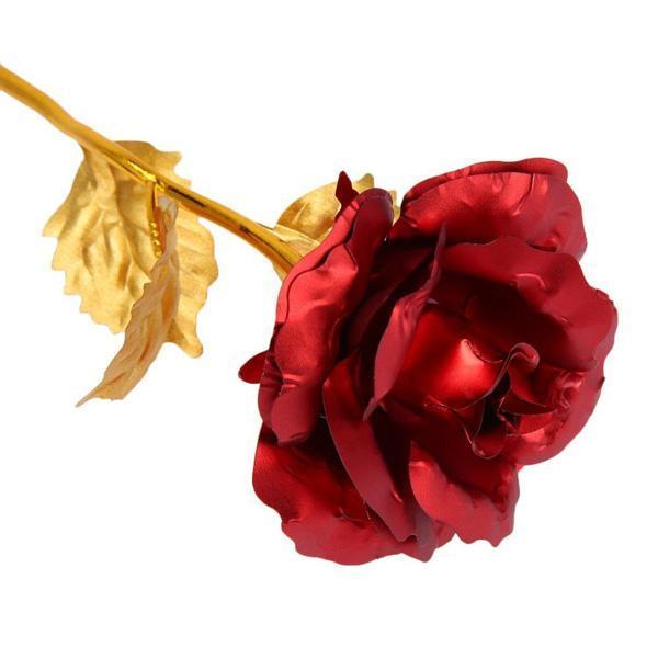 Unvergängliche Goldfolien Rose mit 24K Gold-Finish, ein ewiges Blumen-Geschenk für Valentinstag & Jahrestag.